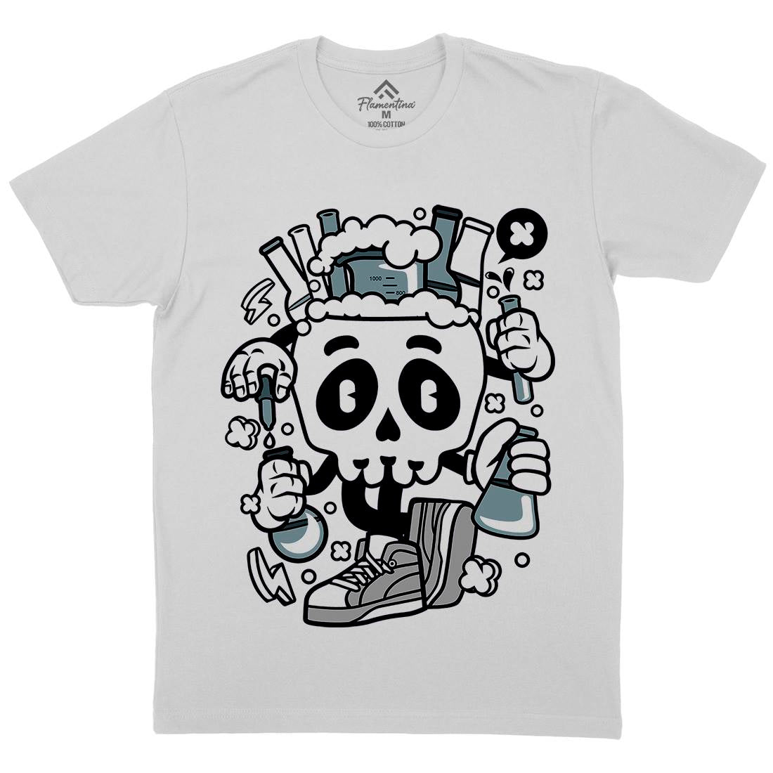 Chemical Skull Mens Crew Neck T-Shirt Science C059