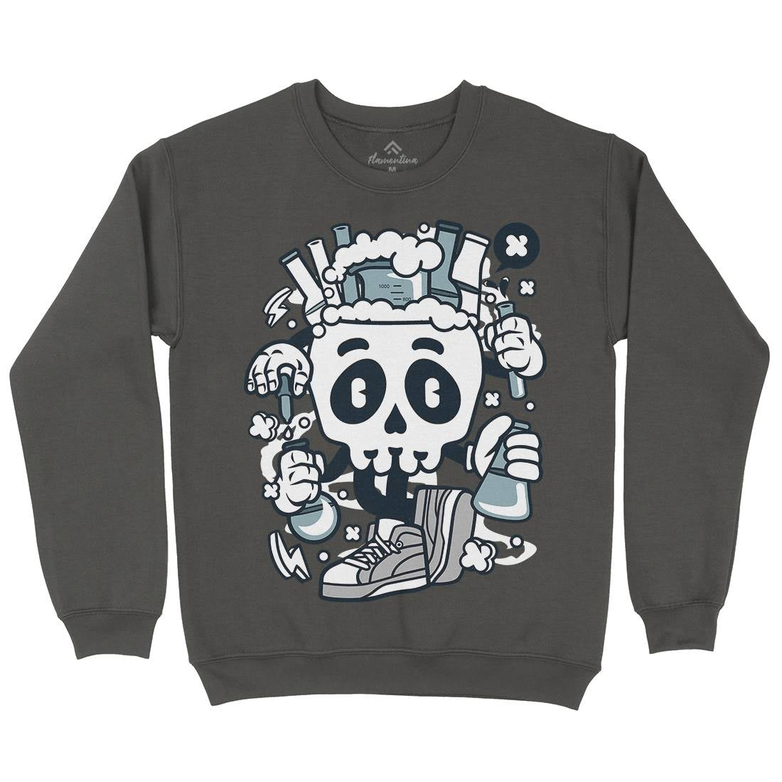 Chemical Skull Kids Crew Neck Sweatshirt Science C059