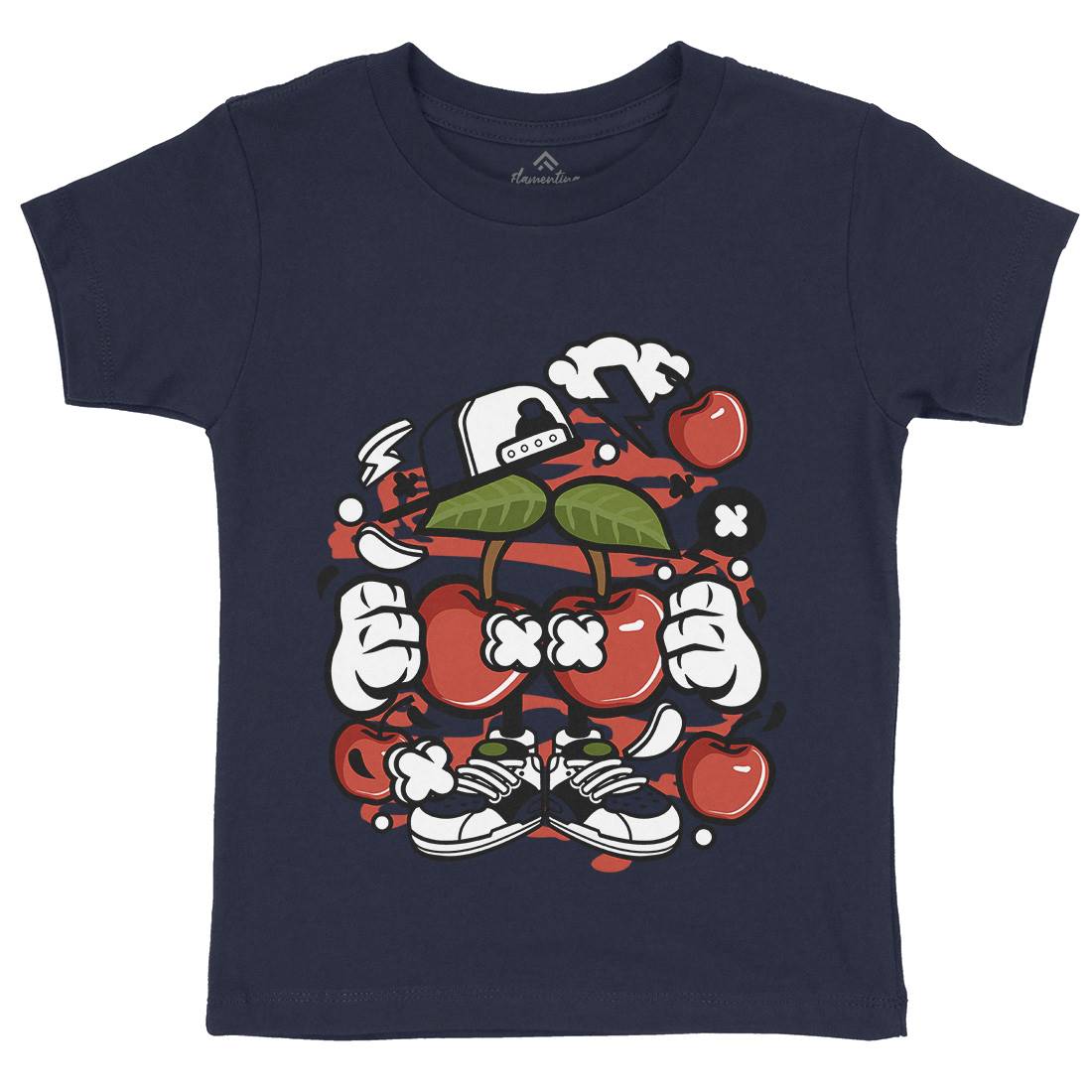 Cherry Kids Organic Crew Neck T-Shirt Food C060