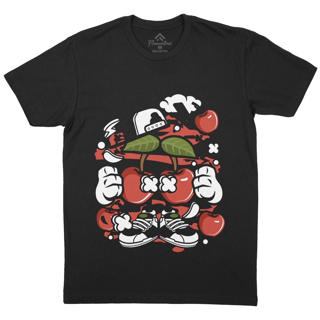 Cherry Mens Crew Neck T-Shirt Food C060