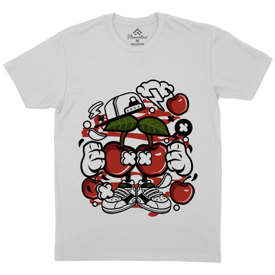 Cherry Mens Crew Neck T-Shirt Food C060