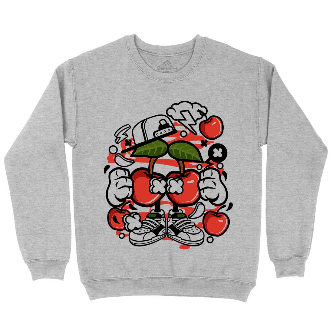 Cherry Mens Crew Neck Sweatshirt Food C060