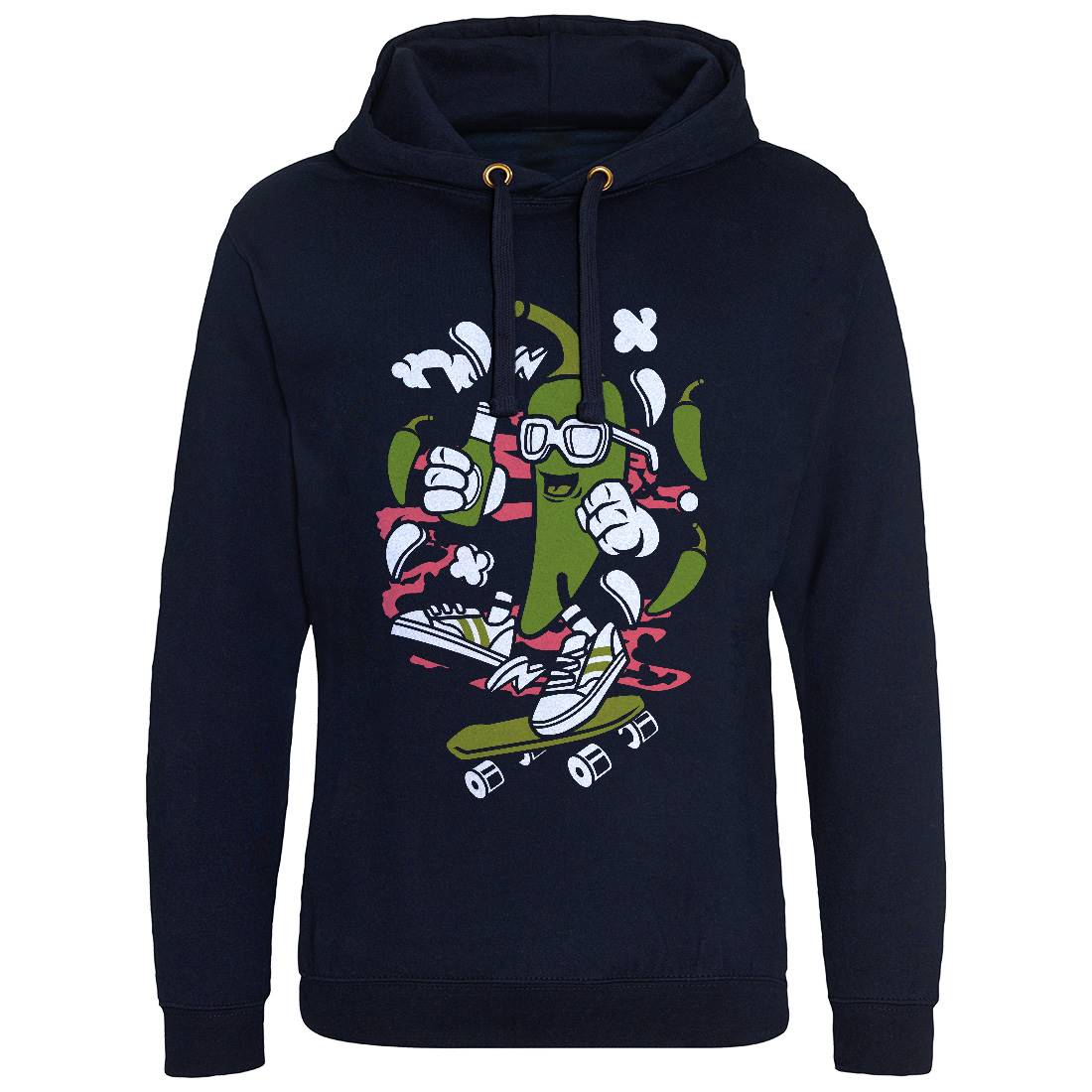Chilli Mens Hoodie Without Pocket Food C061