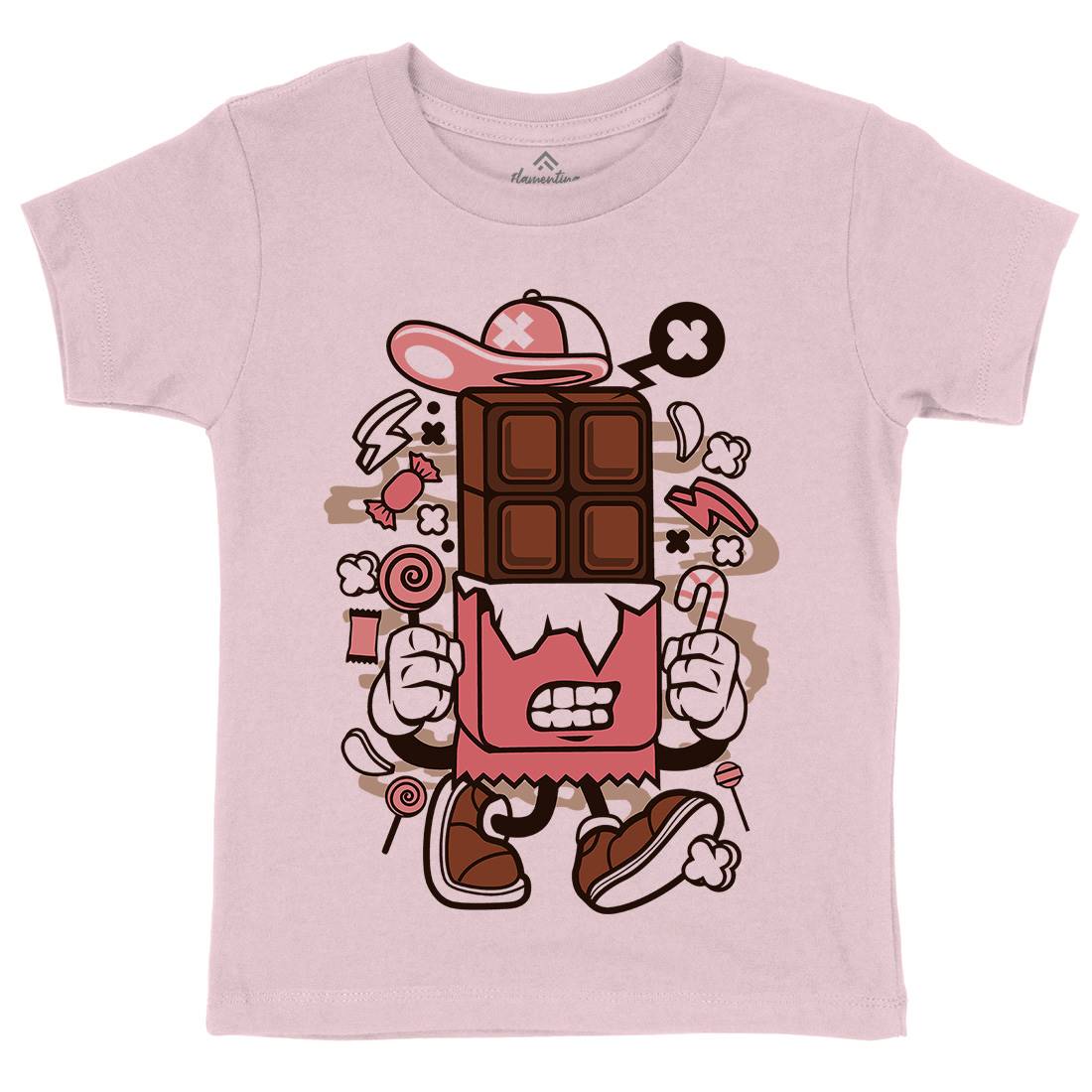 Chocolate Bar Kids Organic Crew Neck T-Shirt Food C063