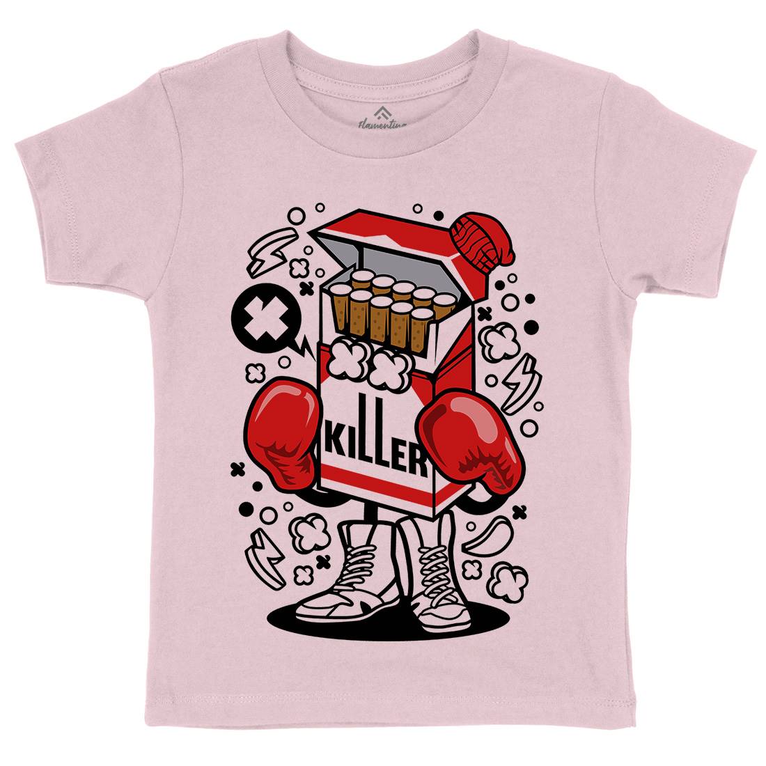 Cigarette Boxer Kids Crew Neck T-Shirt Sport C065