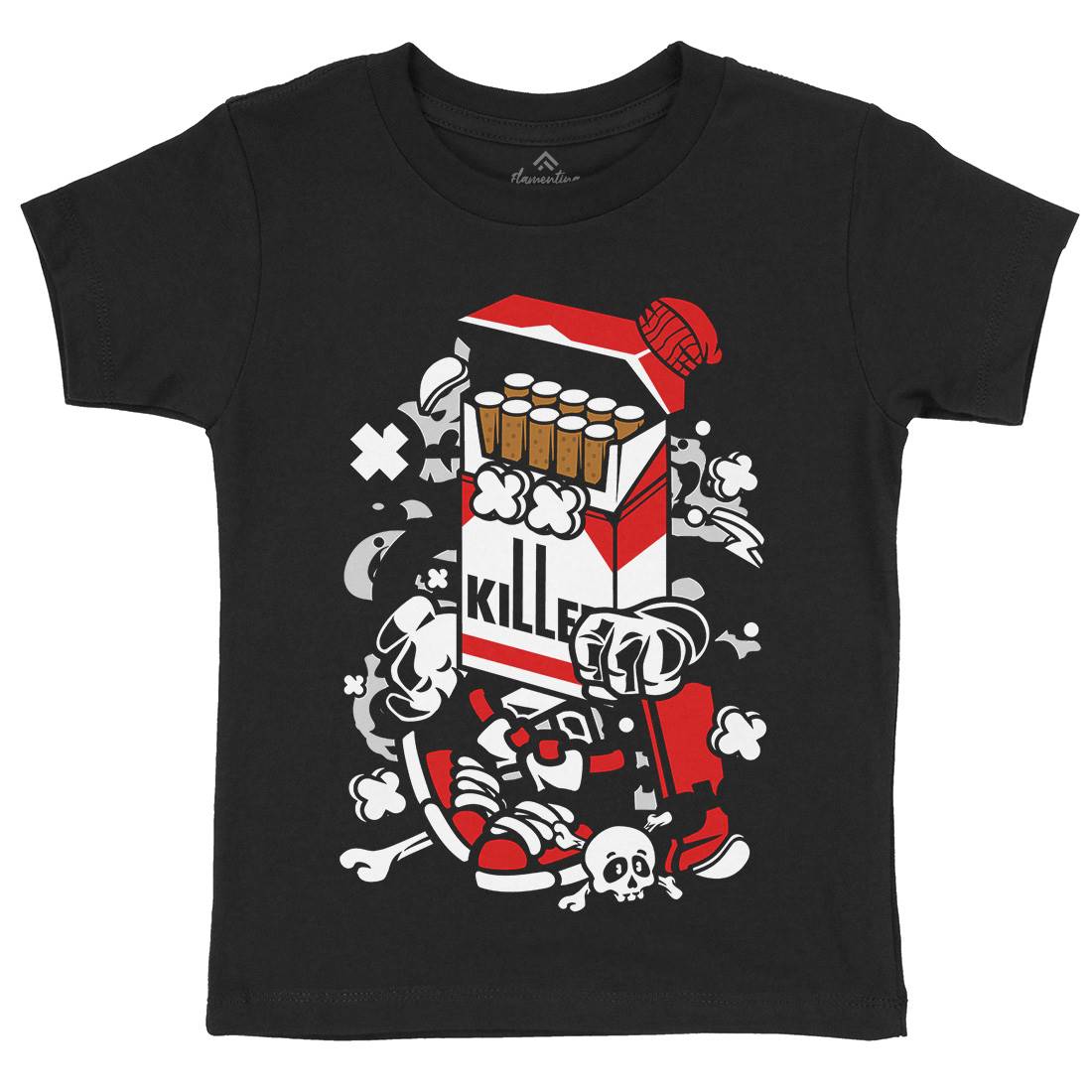 Cigarette Skater Kids Organic Crew Neck T-Shirt Skate C067