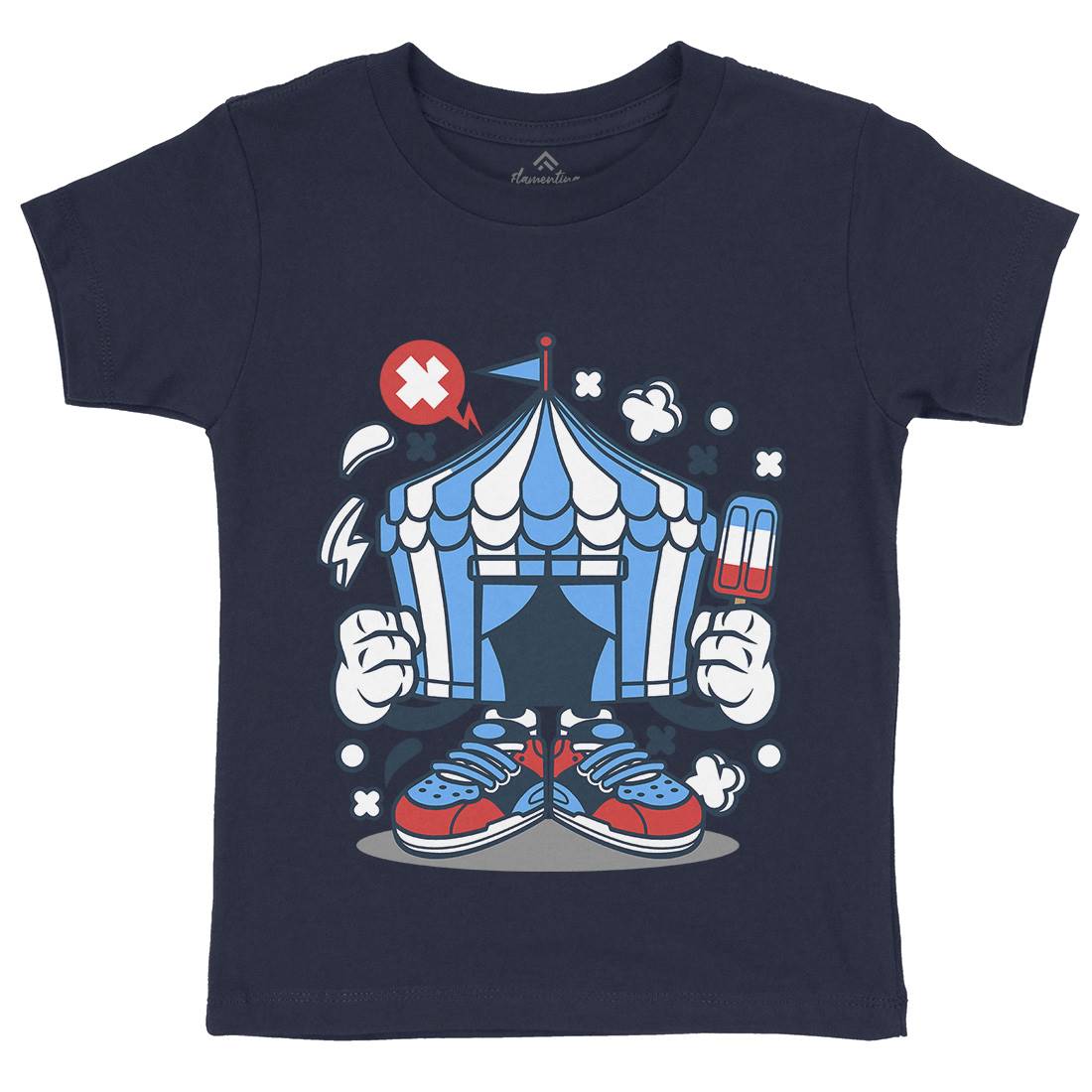 Circus Kids Crew Neck T-Shirt Retro C068