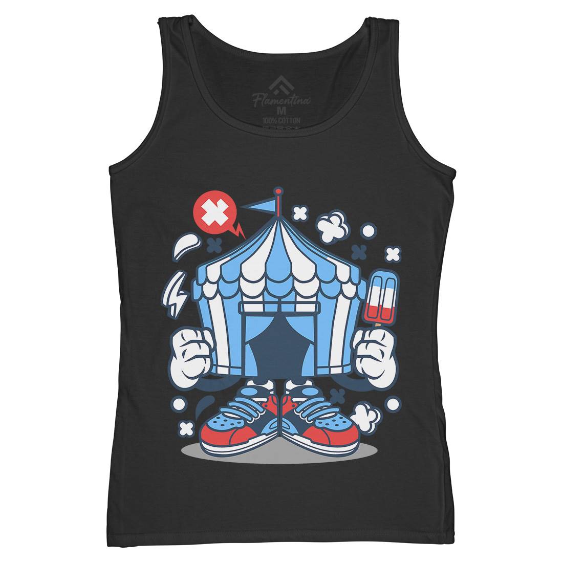 Circus Womens Organic Tank Top Vest Retro C068