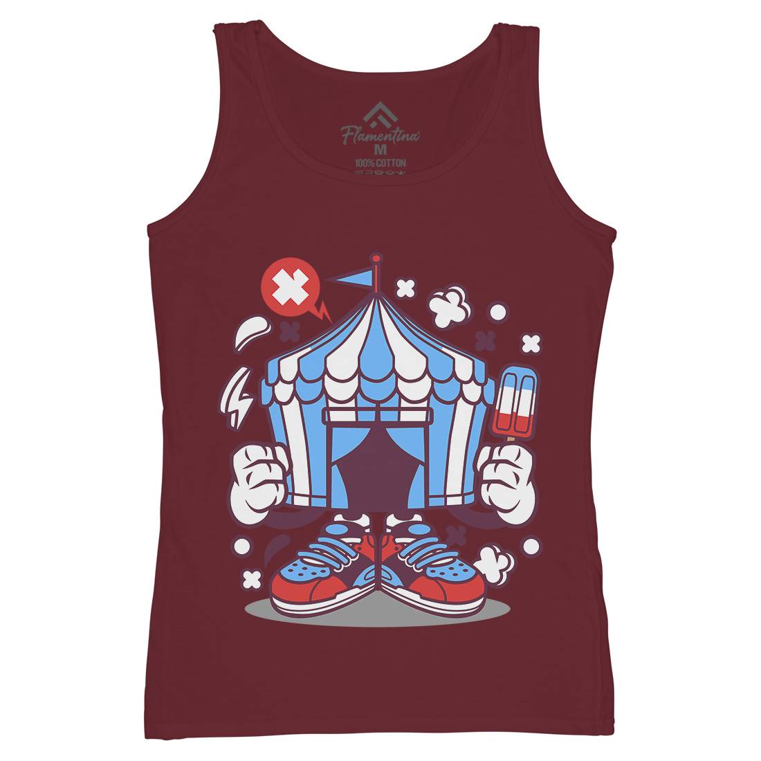 Circus Womens Organic Tank Top Vest Retro C068
