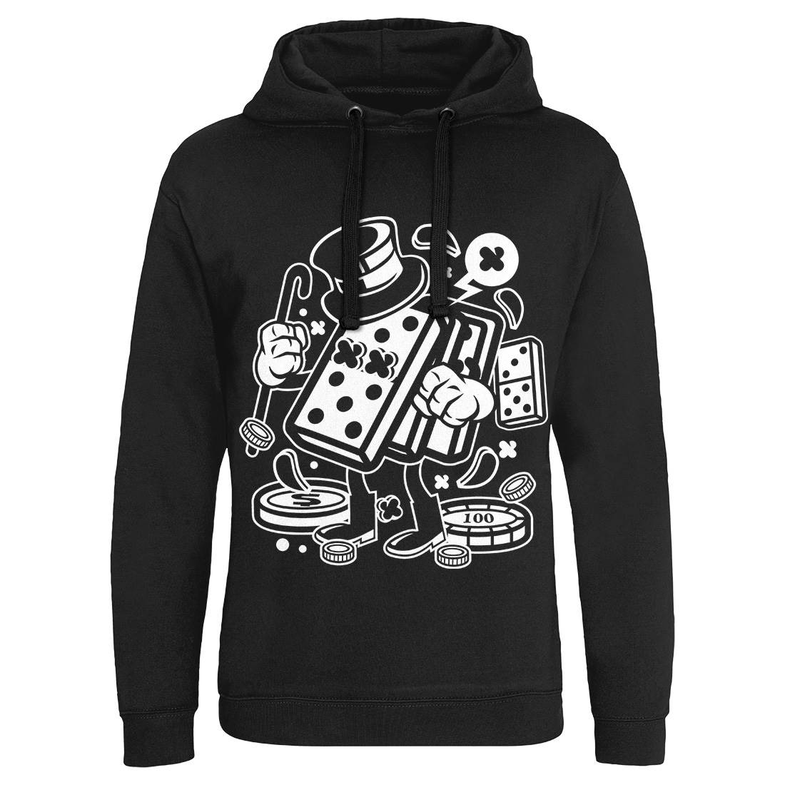 Classic Gambler Mens Hoodie Without Pocket Retro C070