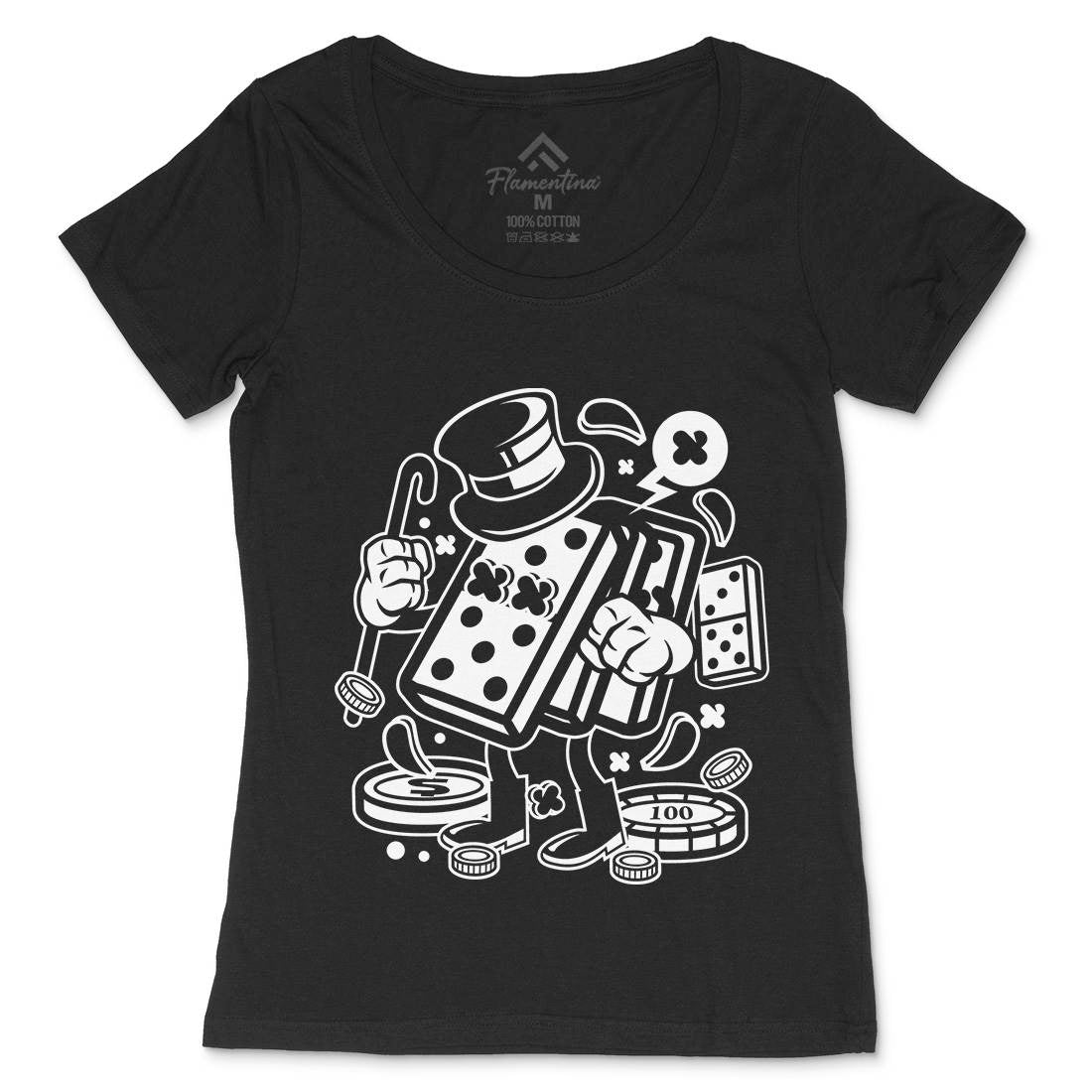 Classic Gambler Womens Scoop Neck T-Shirt Retro C070