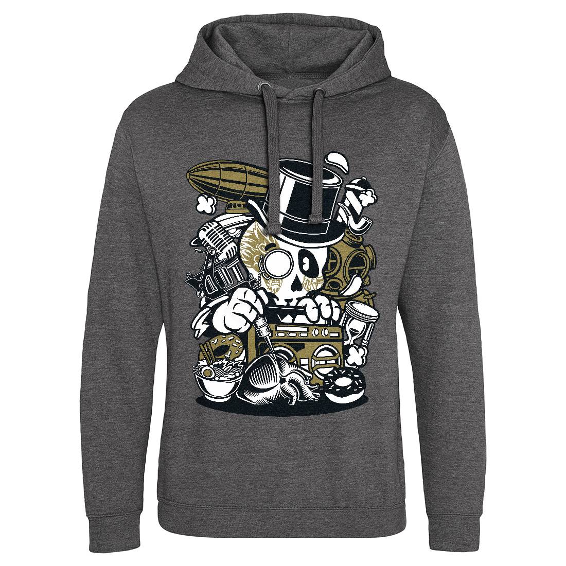 Classic Skull Mens Hoodie Without Pocket Retro C071