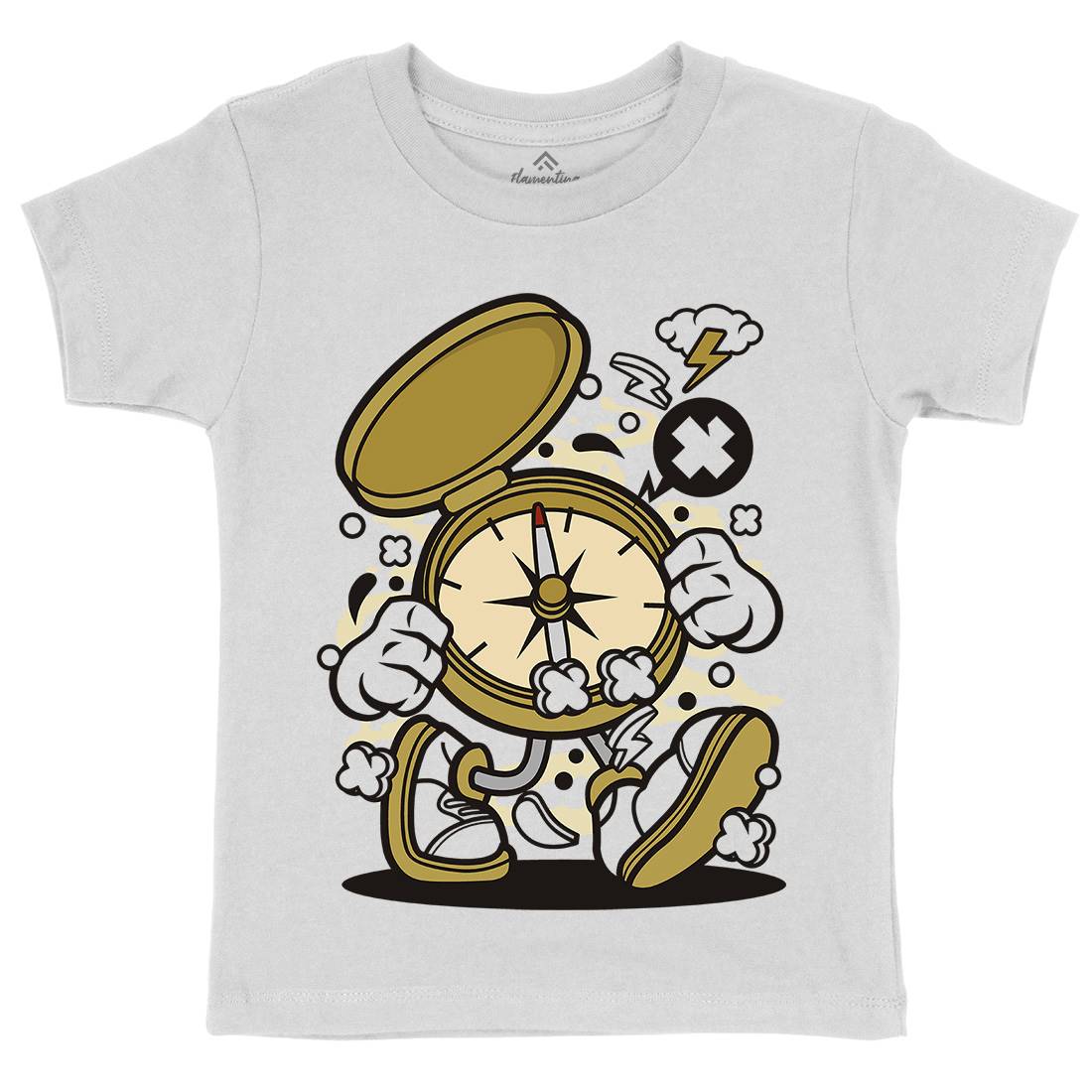 Compass Kids Organic Crew Neck T-Shirt Retro C077