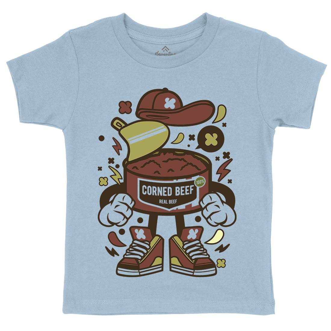 Corned Beef Kids Organic Crew Neck T-Shirt Food C081