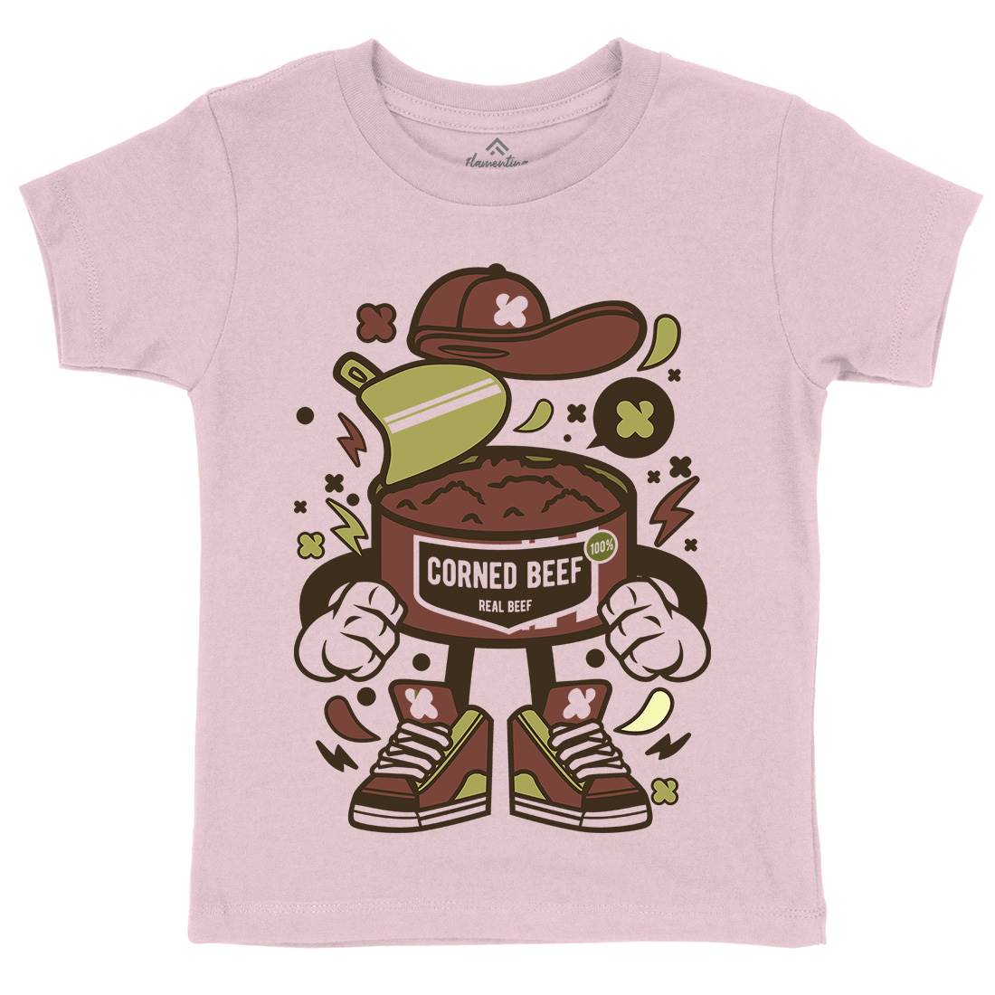Corned Beef Kids Crew Neck T-Shirt Food C081