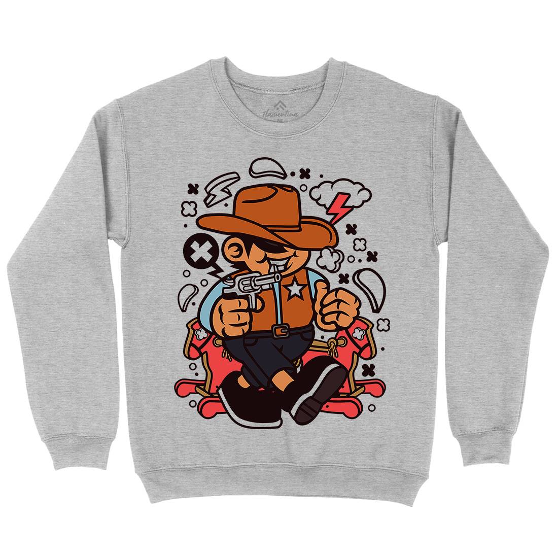 Cowboy Kid Kids Crew Neck Sweatshirt American C082