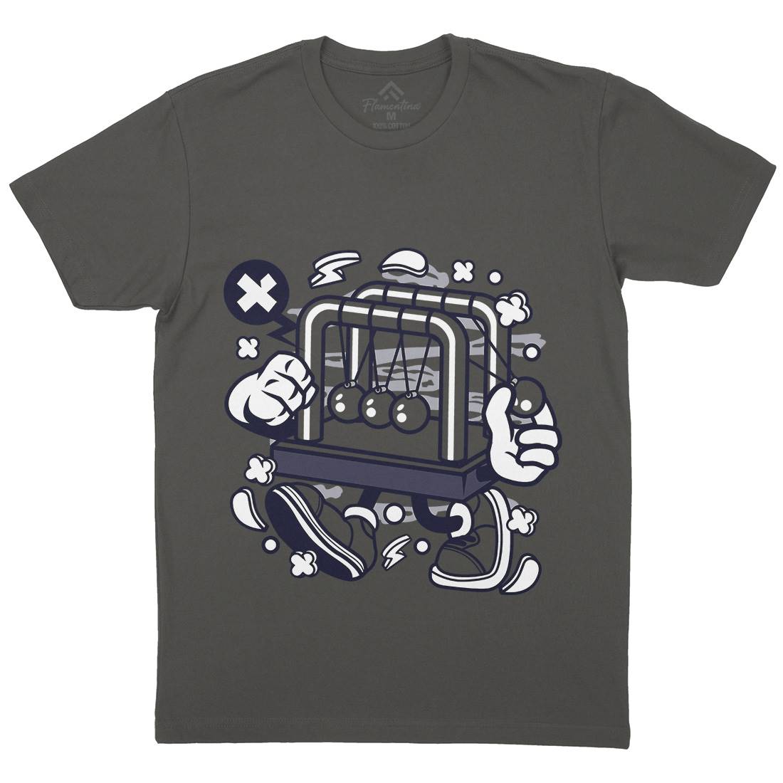 Cradle Balance Mens Organic Crew Neck T-Shirt Retro C083