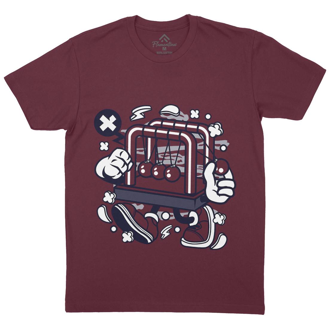 Cradle Balance Mens Organic Crew Neck T-Shirt Retro C083