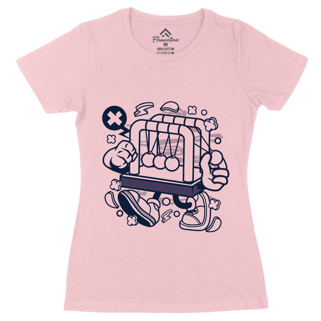 Cradle Balance Womens Organic Crew Neck T-Shirt Retro C083