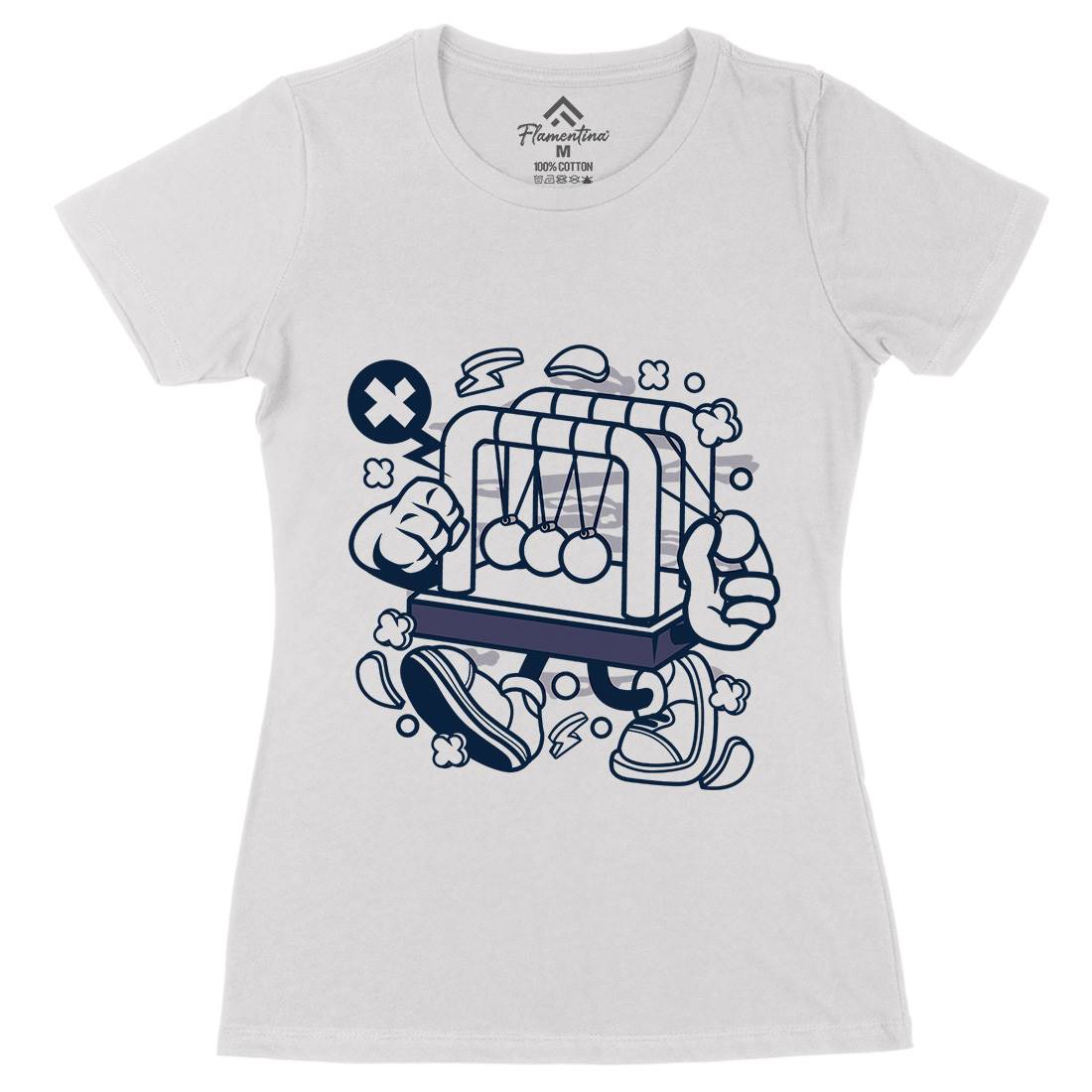 Cradle Balance Womens Organic Crew Neck T-Shirt Retro C083