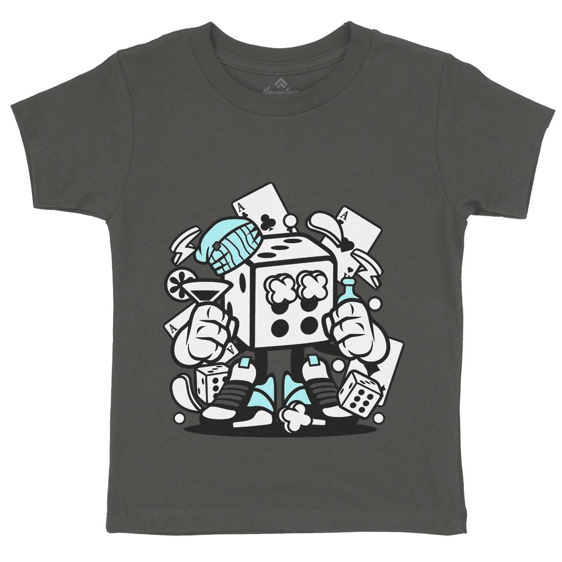 Dice Kids Crew Neck T-Shirt Retro C085