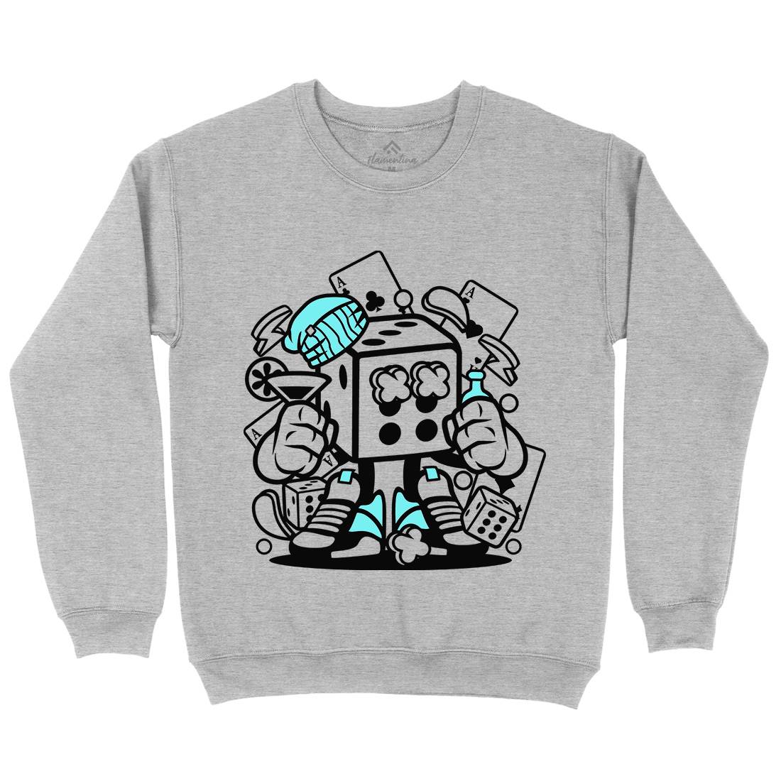 Dice Kids Crew Neck Sweatshirt Retro C085
