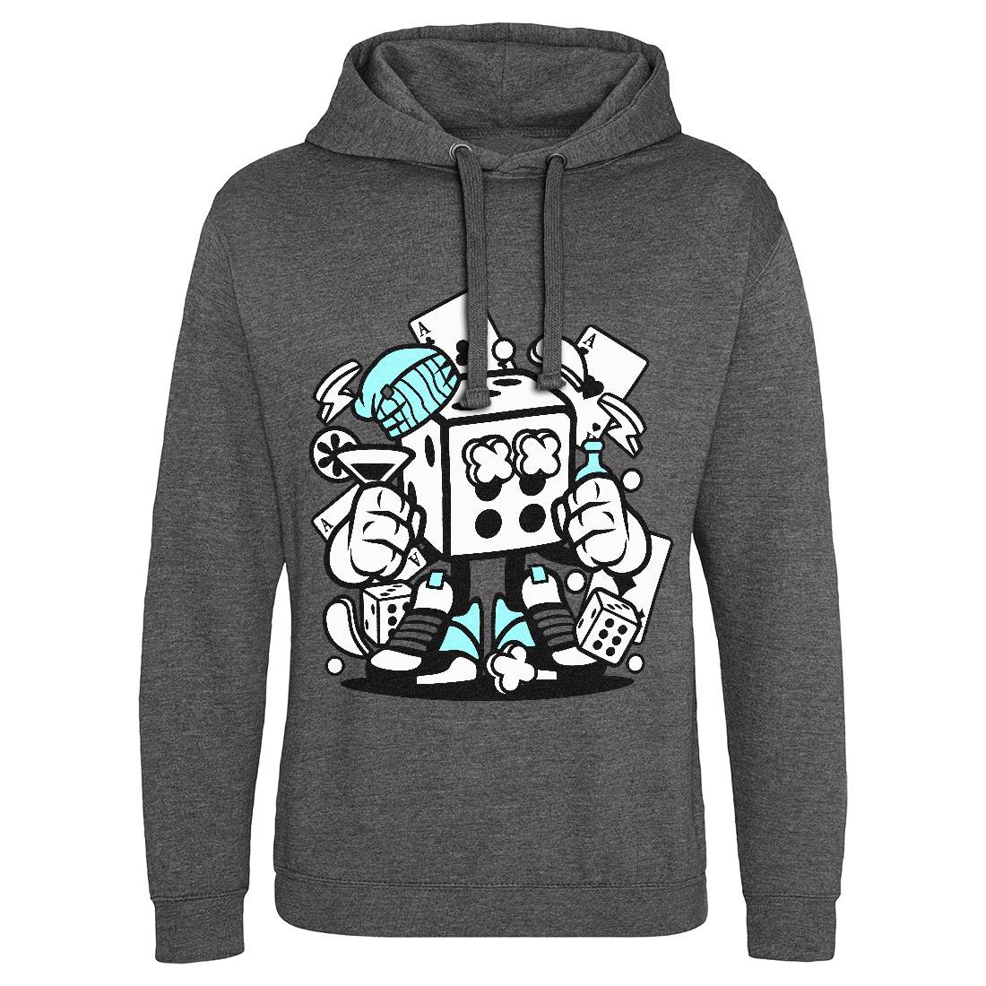 Dice Mens Hoodie Without Pocket Retro C085