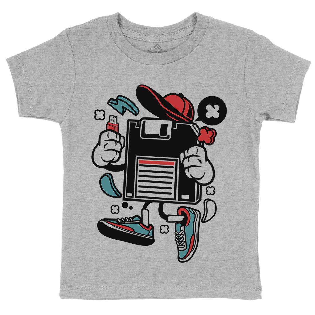Diskette Kids Crew Neck T-Shirt Geek C087