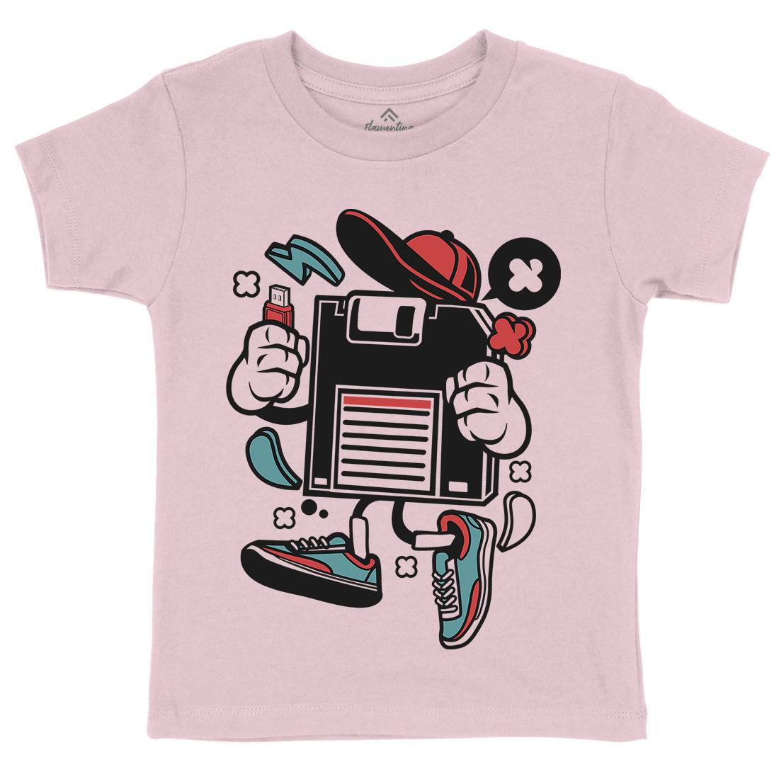 Diskette Kids Organic Crew Neck T-Shirt Geek C087