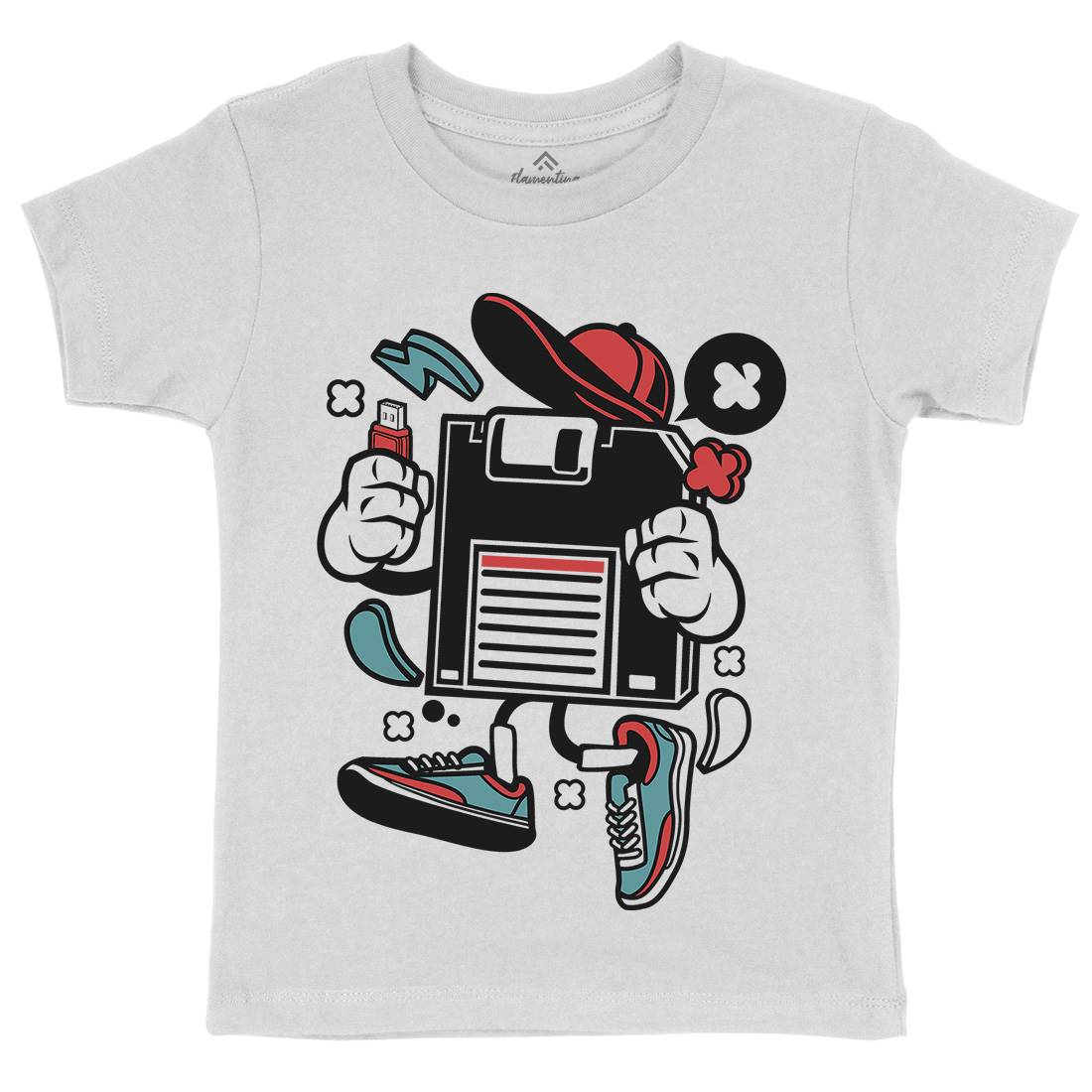 Diskette Kids Crew Neck T-Shirt Geek C087