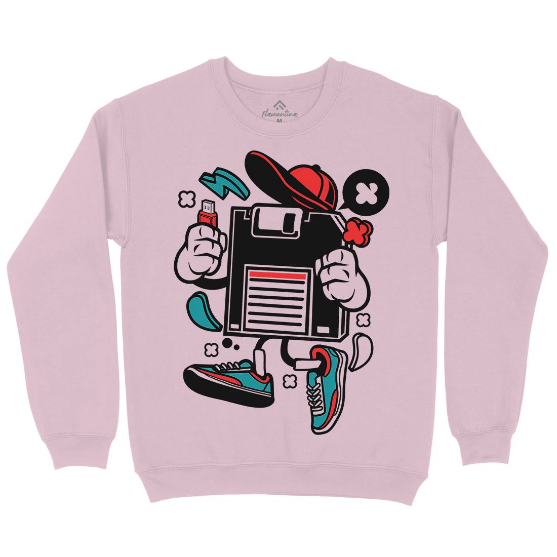 Diskette Kids Crew Neck Sweatshirt Geek C087