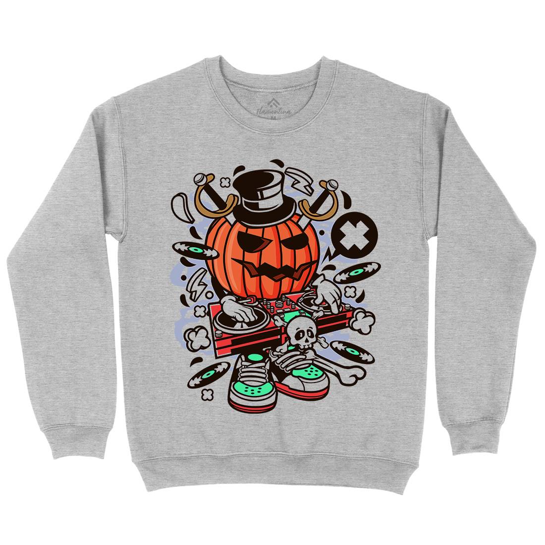 Dj Halloween Kids Crew Neck Sweatshirt Music C089