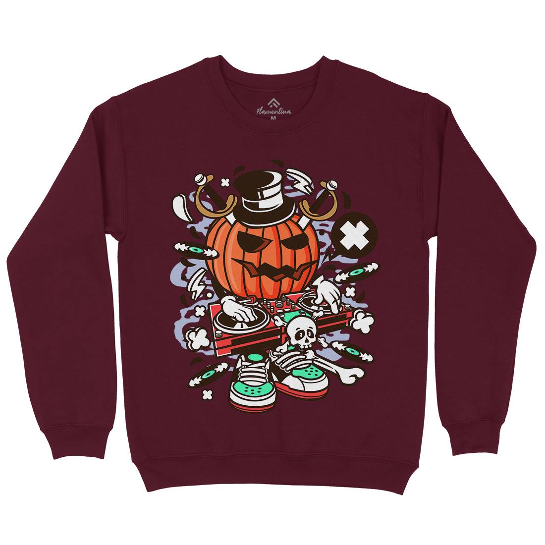 Dj Halloween Kids Crew Neck Sweatshirt Music C089