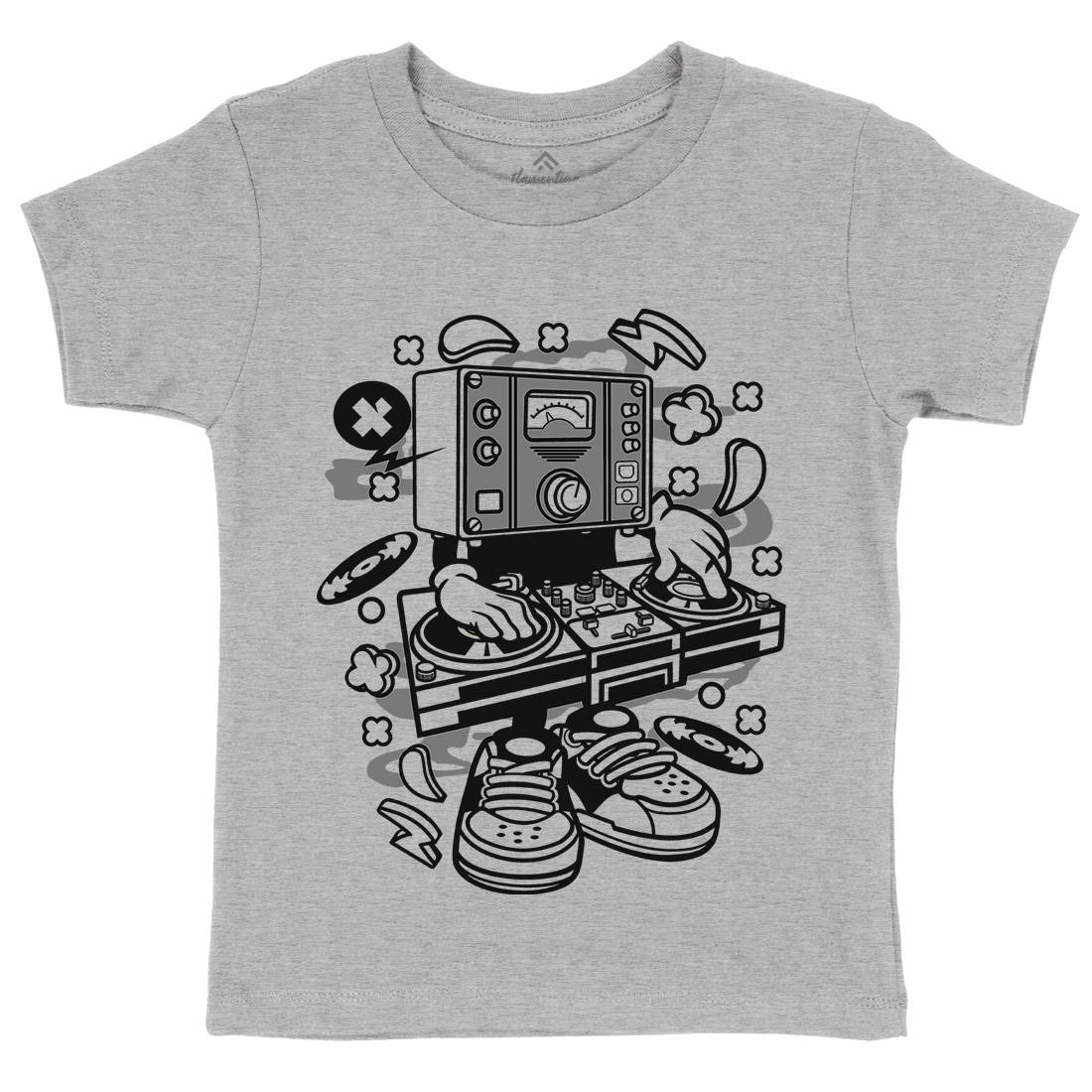 Dj Instrument Kids Crew Neck T-Shirt Music C091