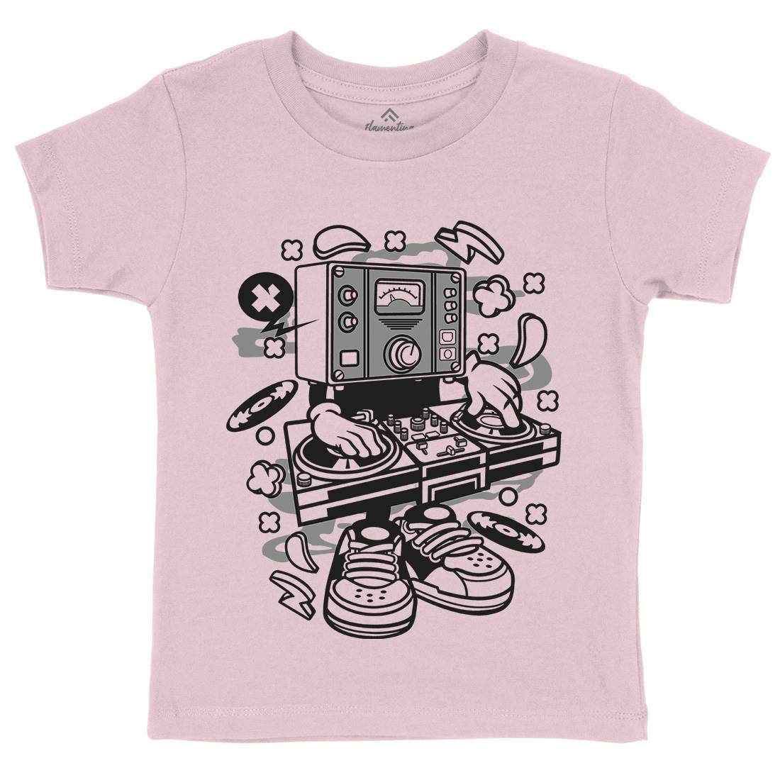 Dj Instrument Kids Crew Neck T-Shirt Music C091