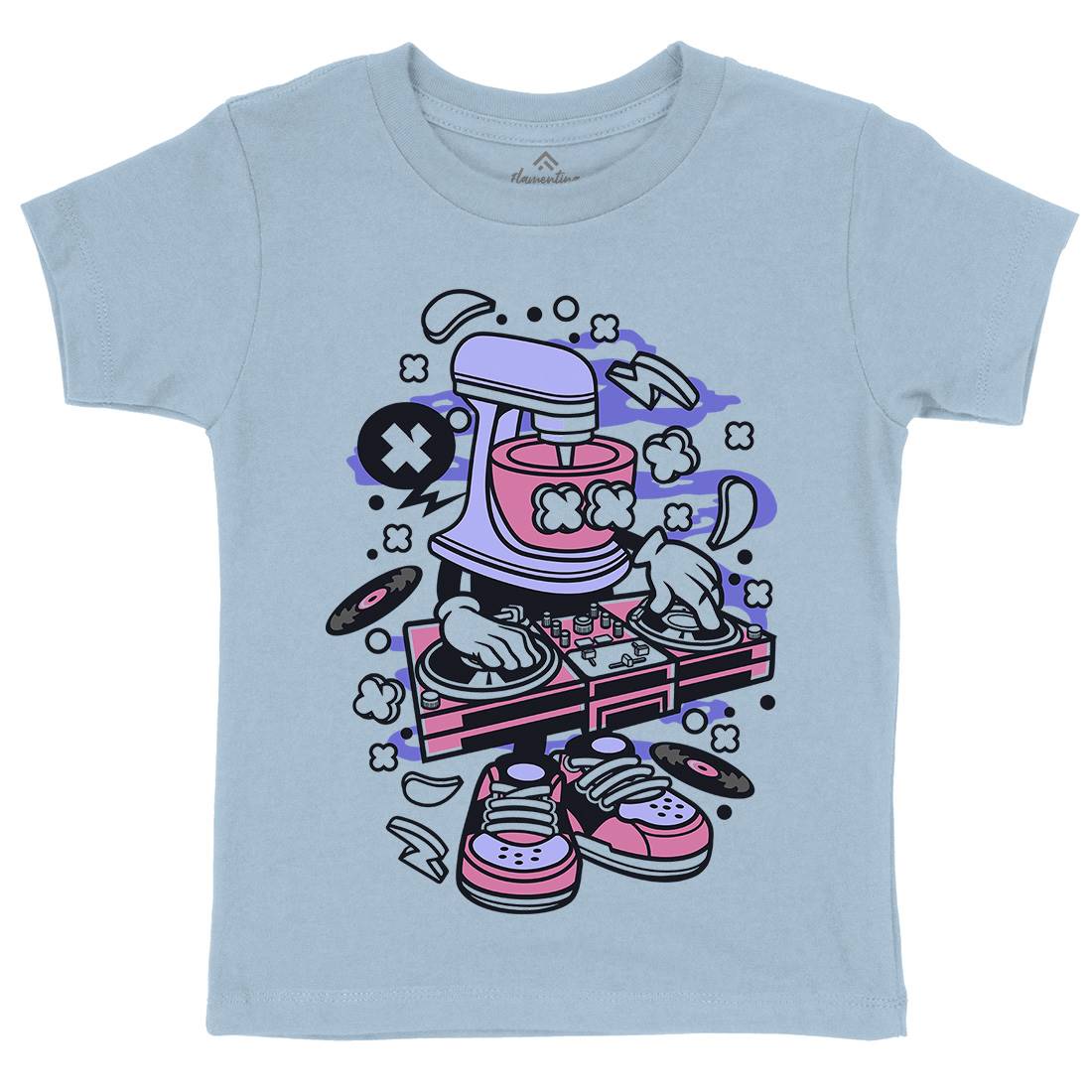 Dj Mixer Kids Crew Neck T-Shirt Music C092