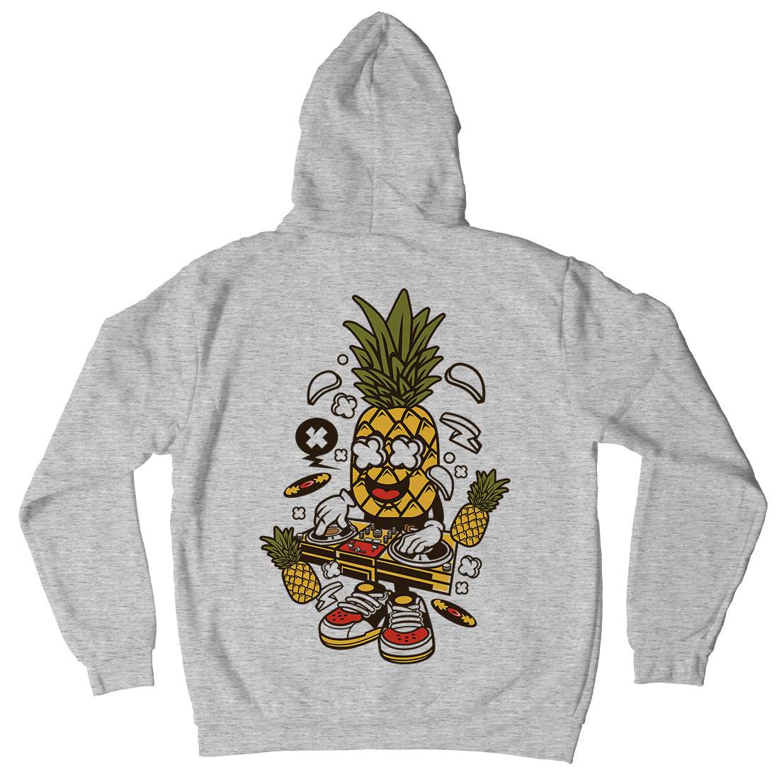 Dj Pineapple Mens Hoodie With Pocket Music C093