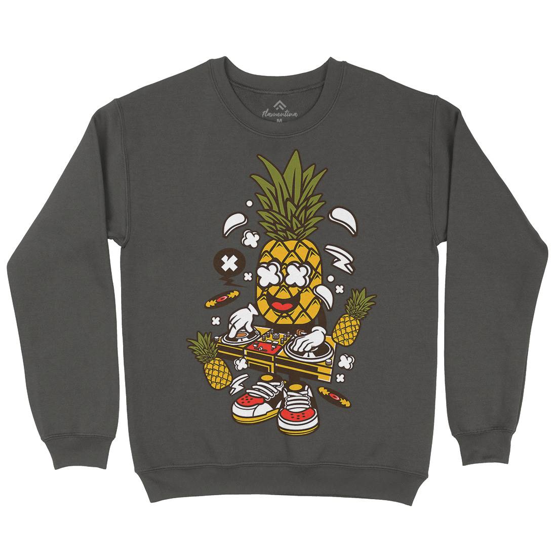 Dj Pineapple Kids Crew Neck Sweatshirt Music C093