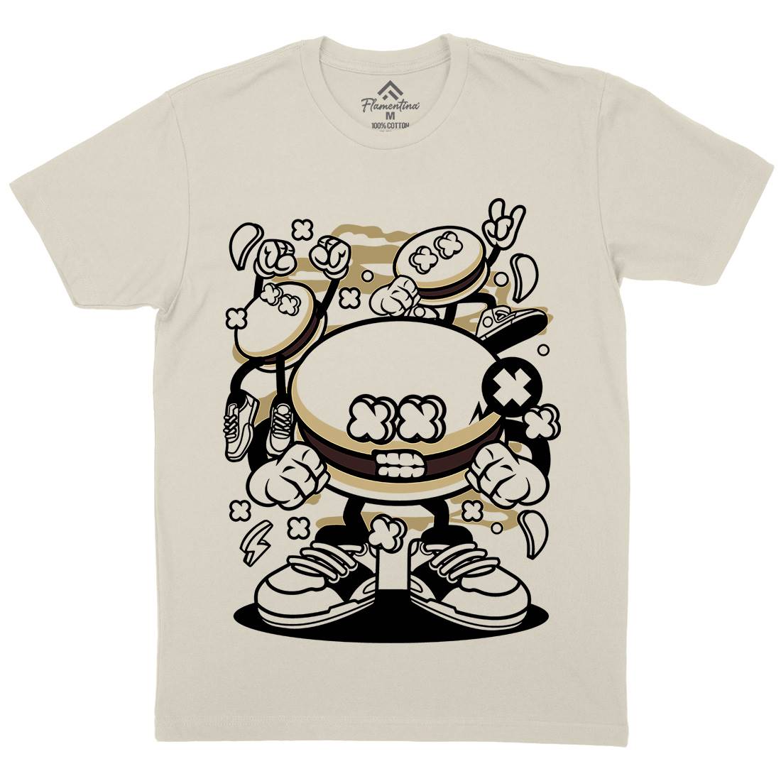 Dorayaki Mens Organic Crew Neck T-Shirt Food C099
