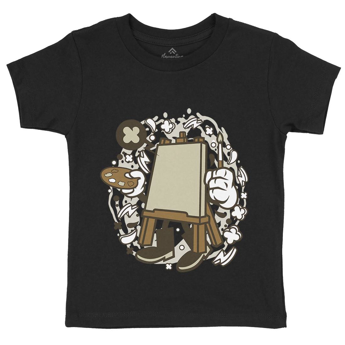 Easel Kids Crew Neck T-Shirt Retro C101