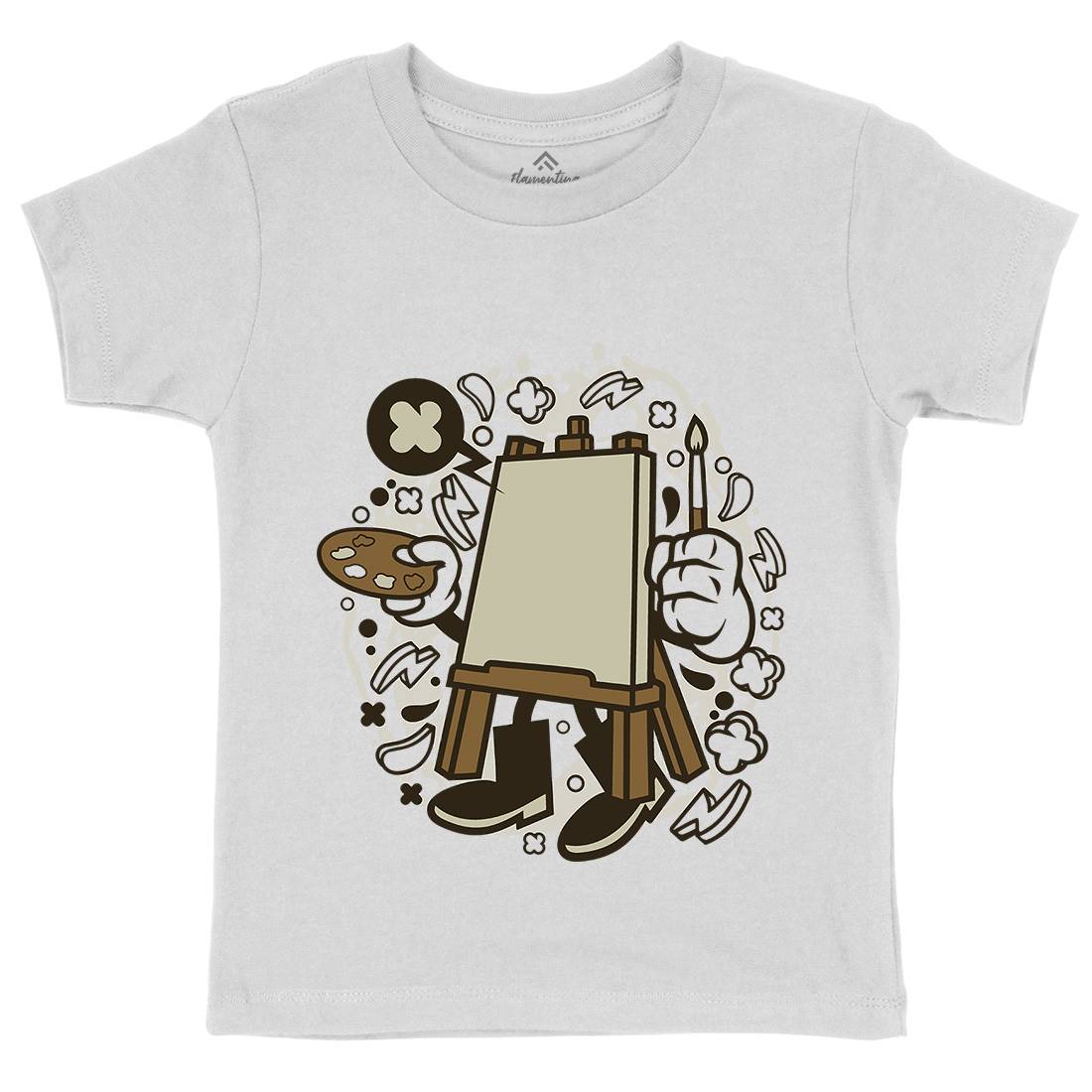 Easel Kids Organic Crew Neck T-Shirt Retro C101