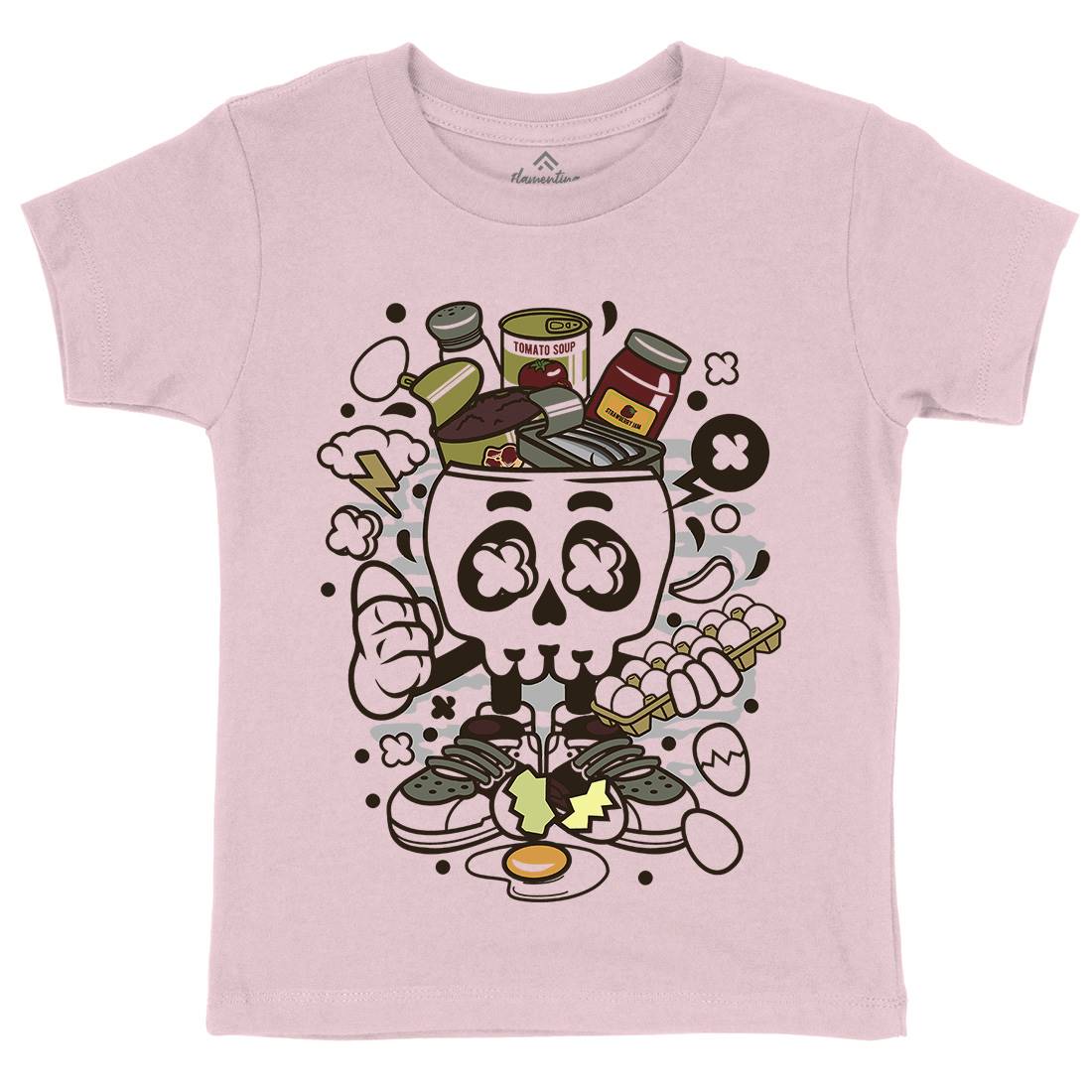 Egg Skull Kids Crew Neck T-Shirt Food C102