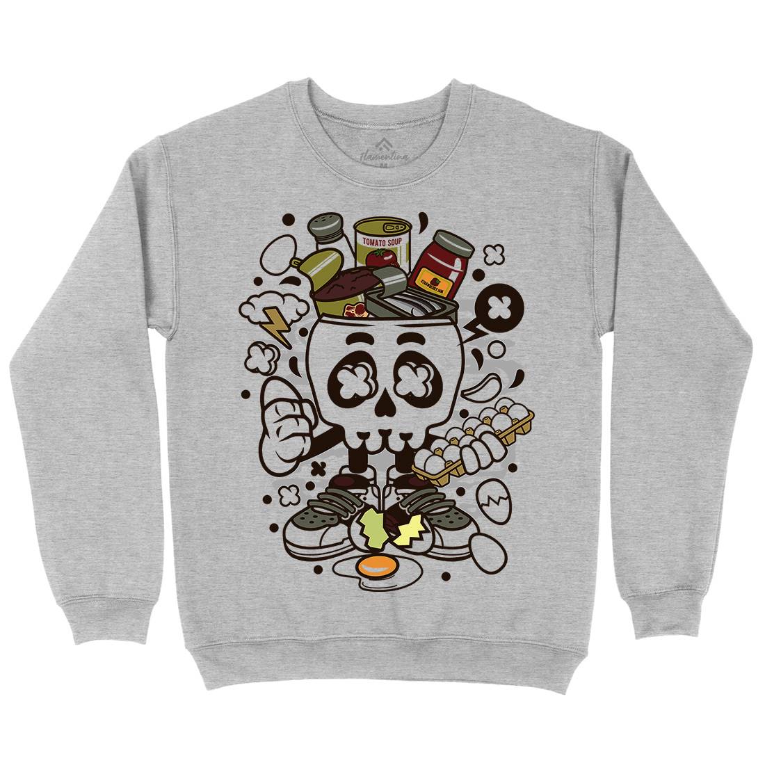Egg Skull Kids Crew Neck Sweatshirt Food C102