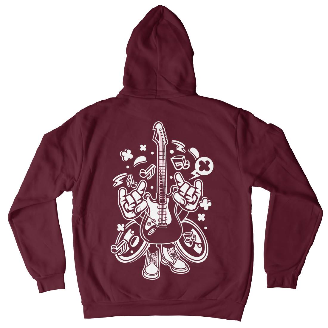 Electric Guitar Mens Hoodie With Pocket Music C105
