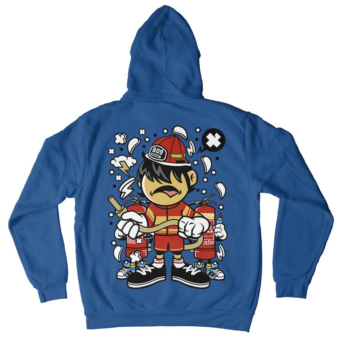 Firefighter Kid Mens Hoodie With Pocket Firefighters C108