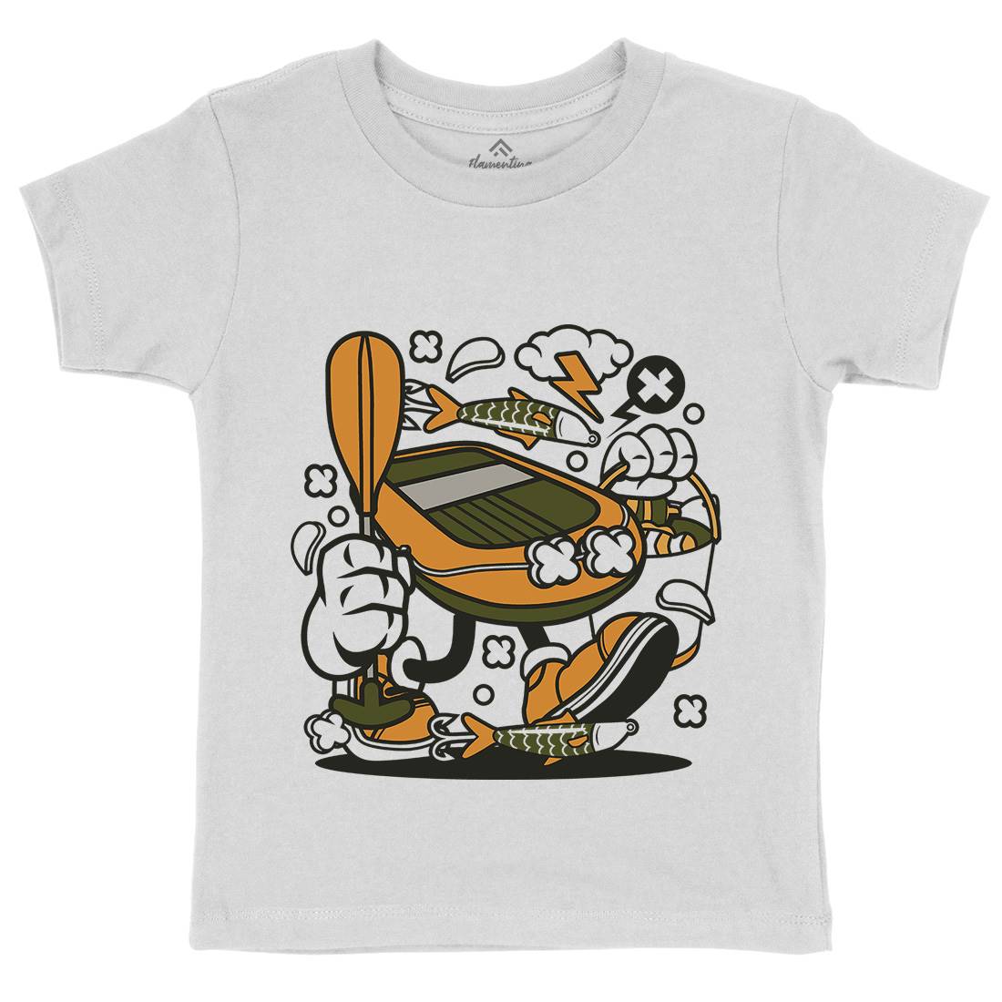 Boat Kids Crew Neck T-Shirt Fishing C109
