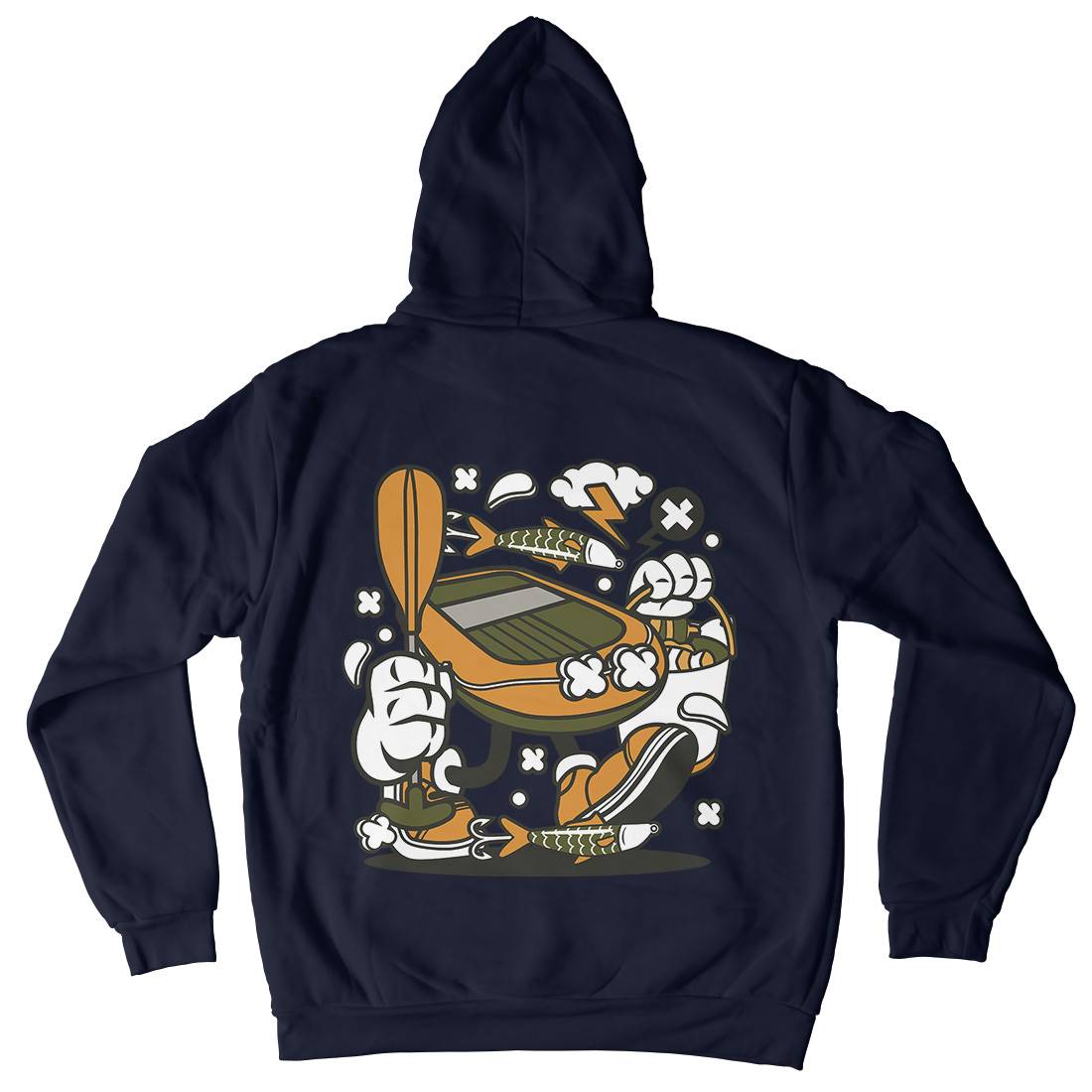 Boat Mens Hoodie With Pocket Fishing C109