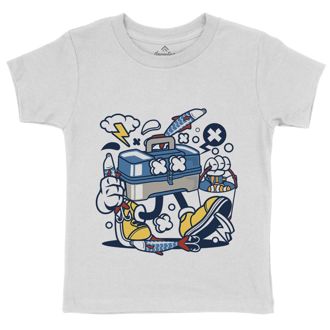 Box Kids Crew Neck T-Shirt Fishing C110