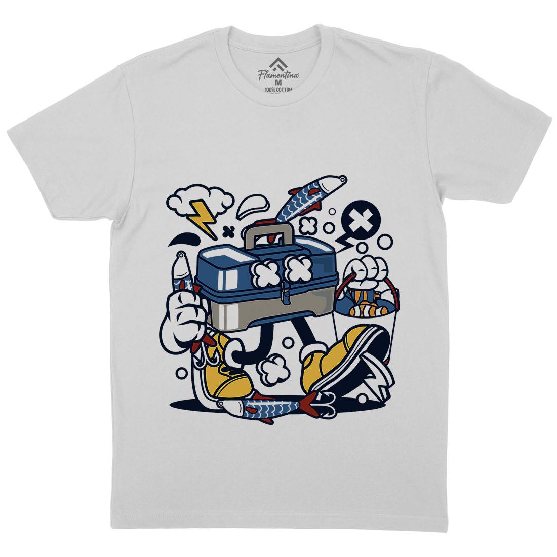 Box Mens Crew Neck T-Shirt Fishing C110
