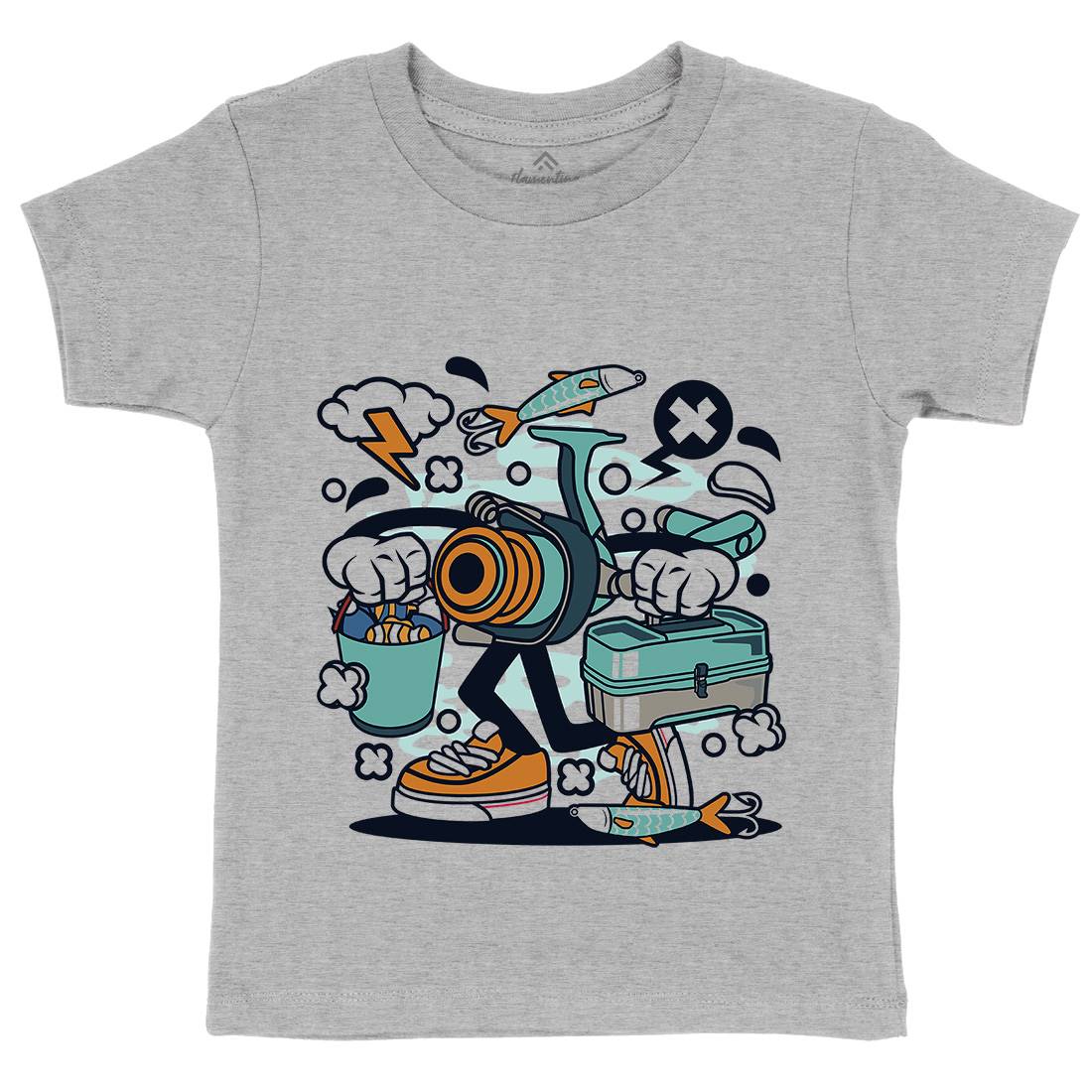 Tools Kids Organic Crew Neck T-Shirt Fishing C111